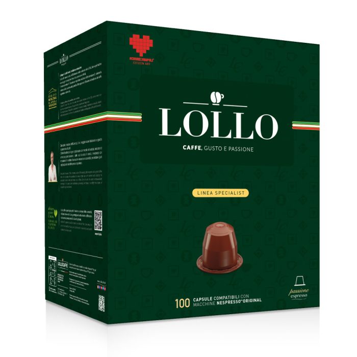 100 Capsule Compatibili Nespresso®* Lollo Caffè Miscela Argento Espresso - immagine 3