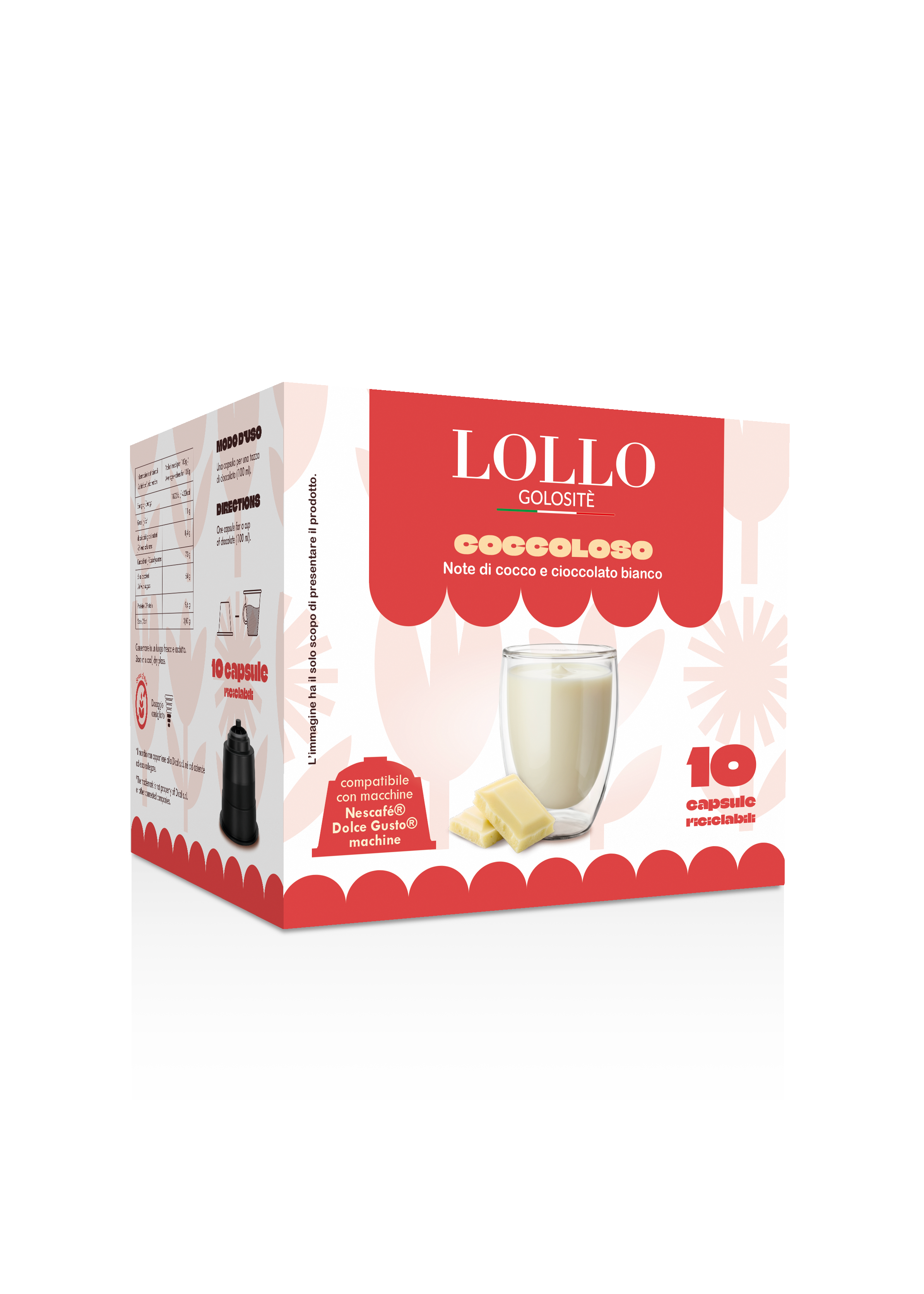 Golositè Dolce Gusto* Coccoloso - Note di cocco e cioccolato bianco 10pz