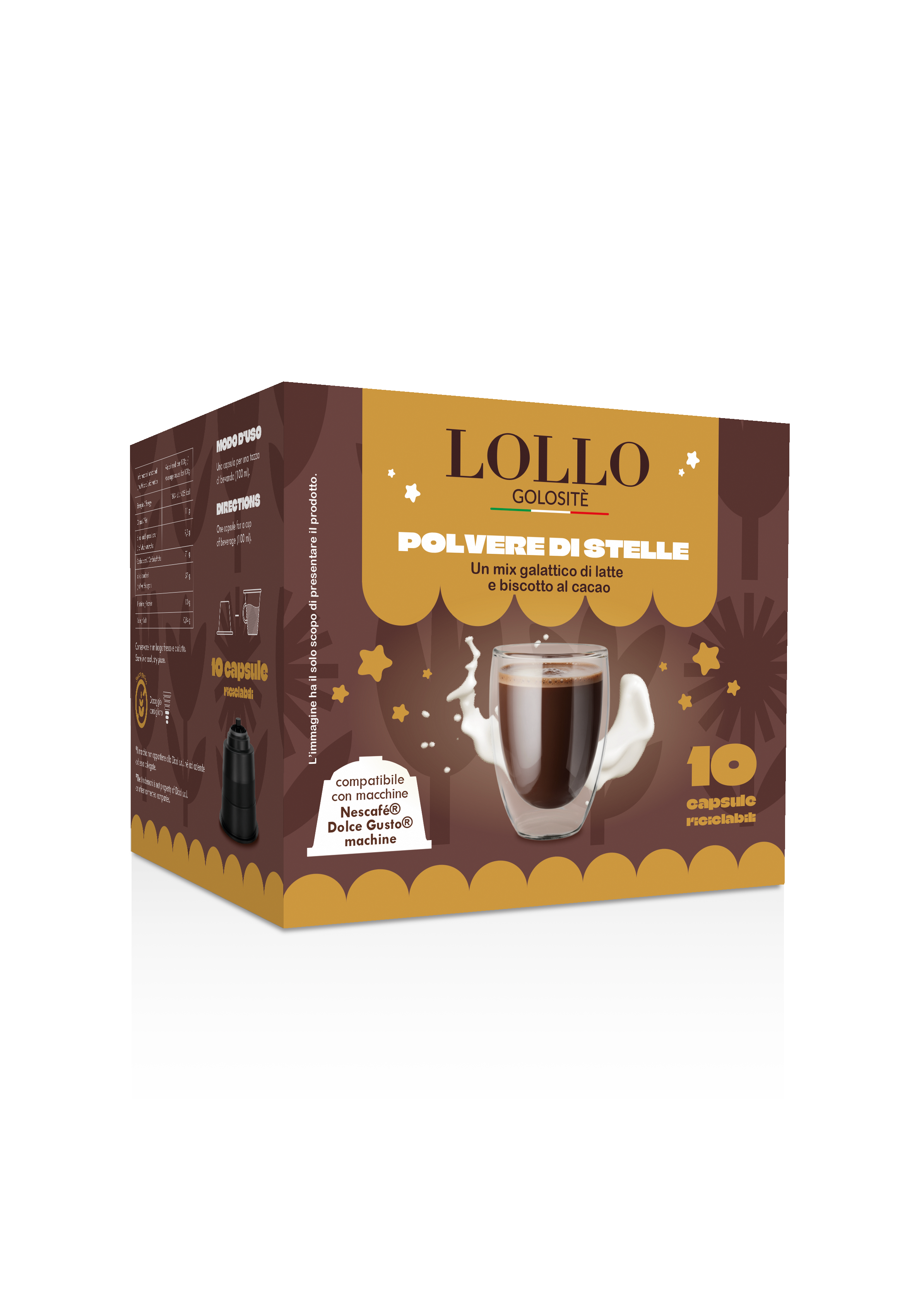 Golositè Dolce Gusto* Polvere di Stelle - Mix galattico di latte e biscotto al cacao 10pz