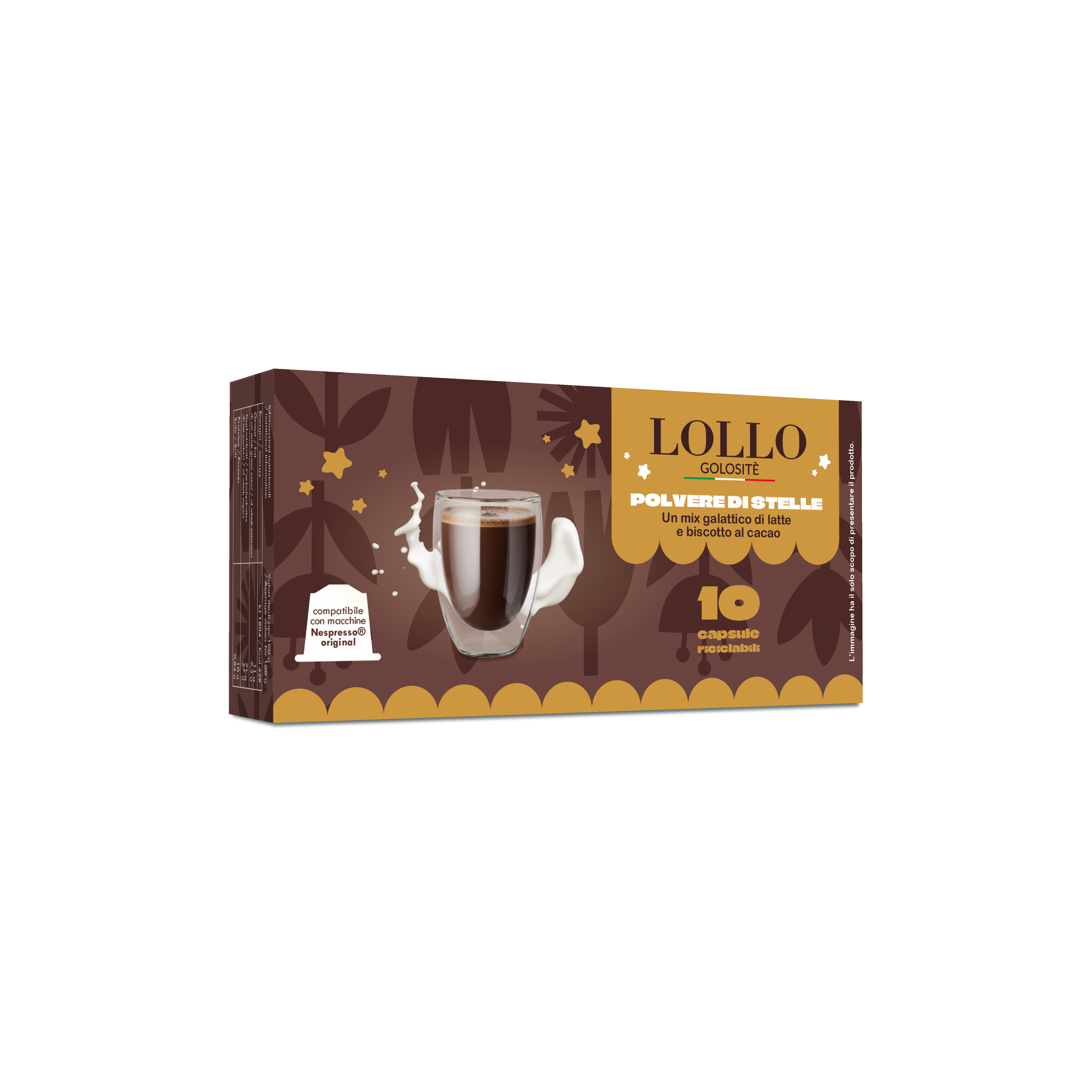Golositè Nespresso* Polvere di Stelle - Mix galattico di latte e biscotto al cacao 10pz